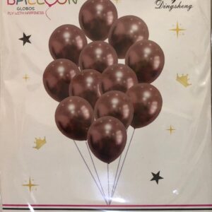Globos lisos metalisados x12 (65530)