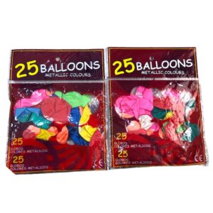 Globos colores metálicos x25 (66539)
