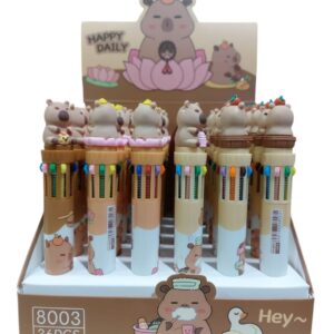 Lapicera Capibara de 10 colores (8003)