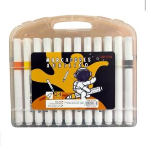 Marcadores una sola punta x24