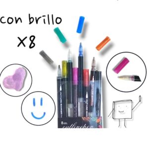 Marcadores c/brillo x8