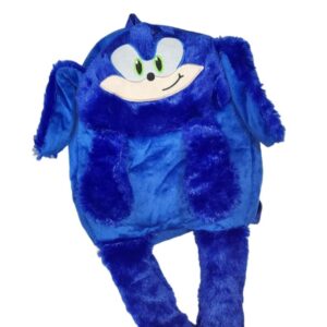 Mochila de peluche Sonic c/luces y levanta orejas