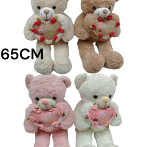 OSO CORAZON FLOR 65CM