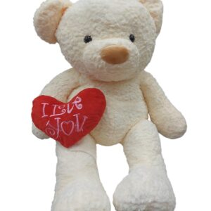 OSO CON GLOBO CORAZON I LOVE YOU 130CM/ BEIGE