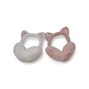 Orejeras de peluche con lentejuelas